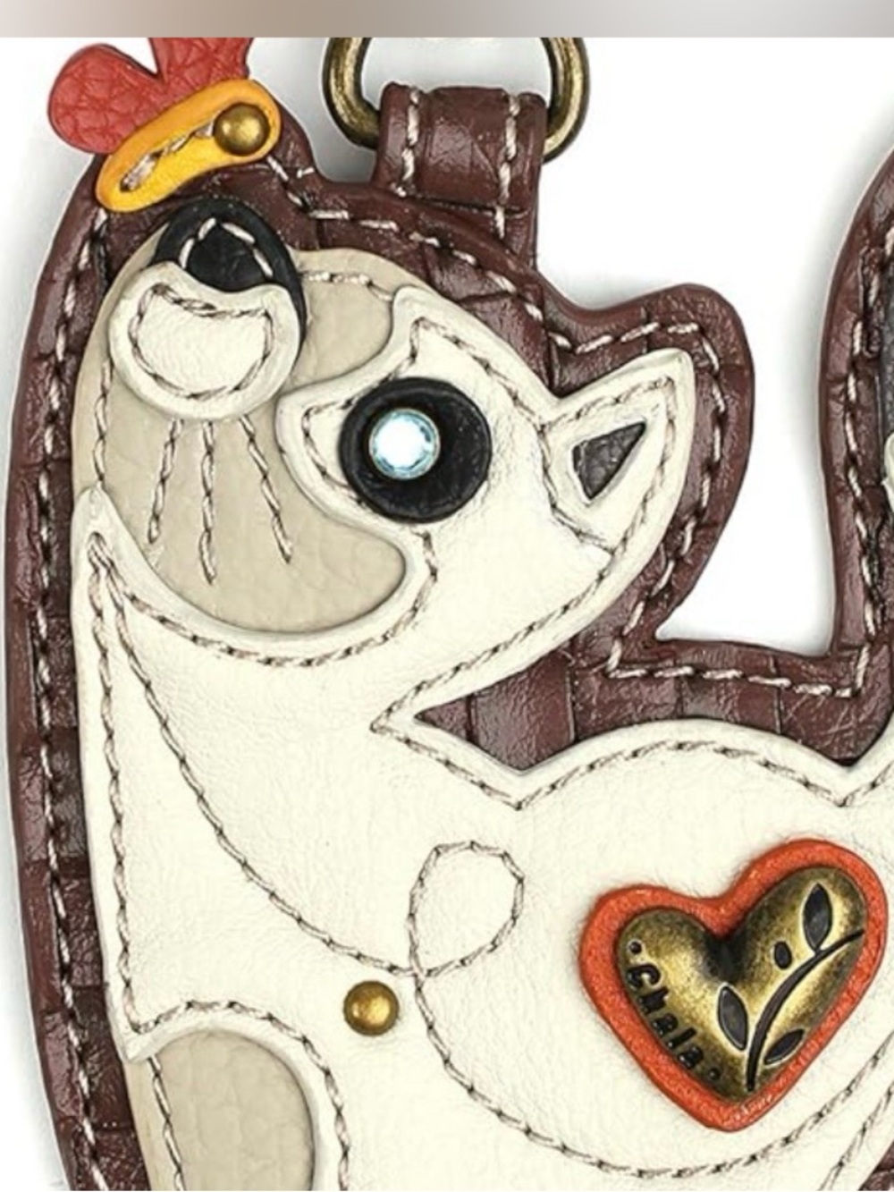 CHALA slim cat coin pouch, keychain key fob bag, charm aristocrats NWT - Picture 2 of 12